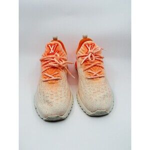 Louis Vuitton V.N.R. Orange Technical Knit Trainers Sneakers Shoes Size US 6